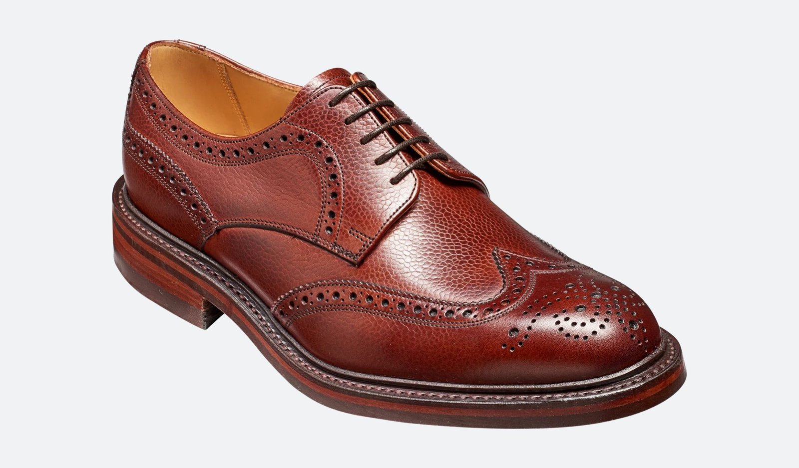 Gator - Premium Quality Handmade Leather Brogue Wingtip Derby Shoes