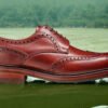 Gator - Premium Quality Handmade Leather Brogue Wingtip Derby Shoes