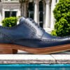 Hudson - Premium Quality Handmade Brogue Wingtip Leather Derby Shoes