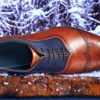 Kingsler - Premium Quality Handmade Leather Brogue Wingtip Oxford Shoes