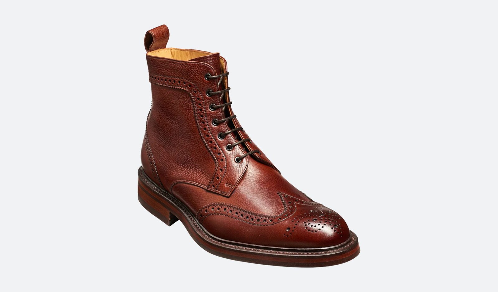 Wiseman- Premium Quality Handmade Leather Brogue Wingtip Derby Boots