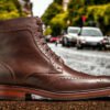 Wiseman- Premium Quality Handmade Leather Brogue Wingtip Derby Boots