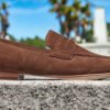 Marlon - Premium Quality Handmade Suede Leather Penny Loafer Shoes